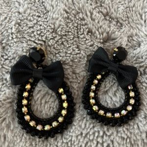 Black & bling earrings.